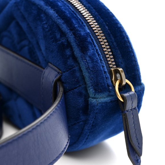 Gucci Royal Blue Velvet Crossbody Bag - Picture 4 of 5